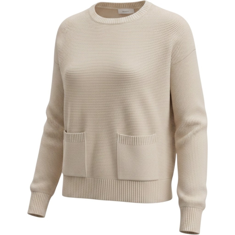 NWT Moshi Moshi Certified Organic Cotton Women's‎ Cream Sweater Size L